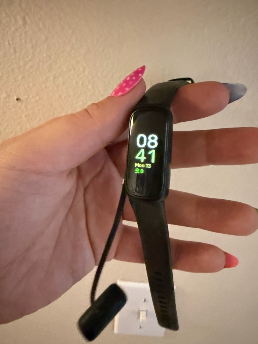 fitbit Black Slim Fitness Tracker with Color Display
